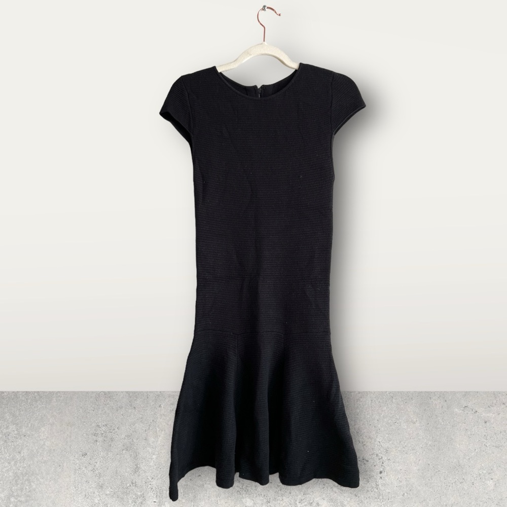 Alice and Olivia drop waist black wool dress size 4